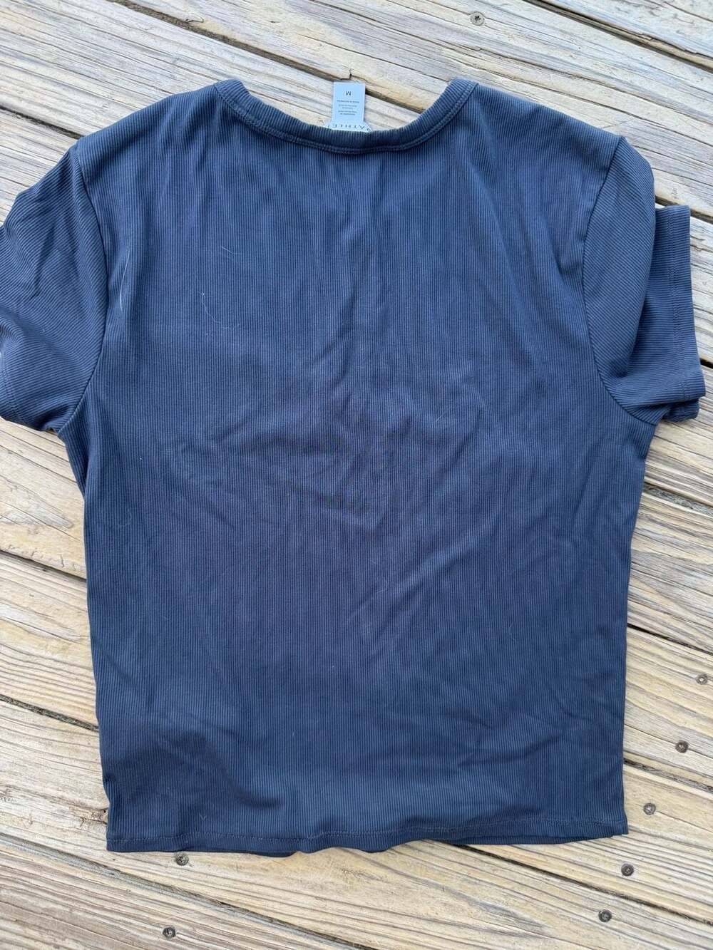 Athleta Renew Rib Short Sleeve Tee Size M - Picture 3 of 4